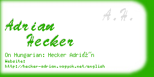 adrian hecker business card